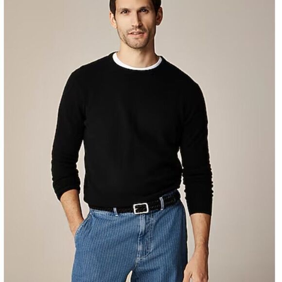 J. Crew HO862 Black Cashmere crewneck sweater NWT size XS - Picture 3 of 9